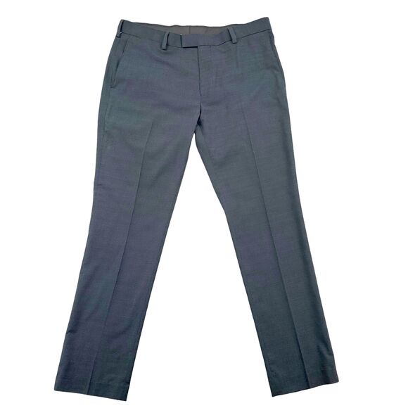 Louis Raphael‎ Mens Grey Dress Pants With Belt Loops Side Pockets Size 38 x 32 - Picture 1 of 11